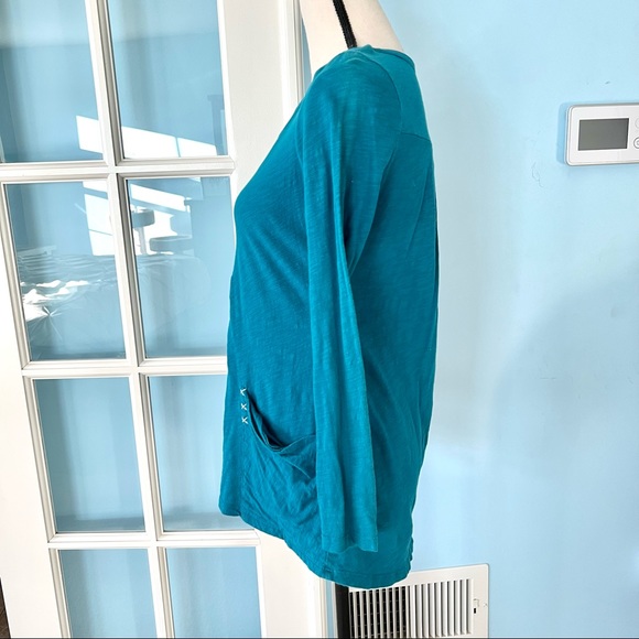 ANTHROPOLOGIE LITTLE YELLOW BUTTON Calantha Long Sleeve Henley—SZ. XS - Picture 7 of 15